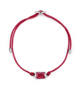 Bracciale Gioielli Fancy by Brosway in argento cordino e zircone rosso fpr110