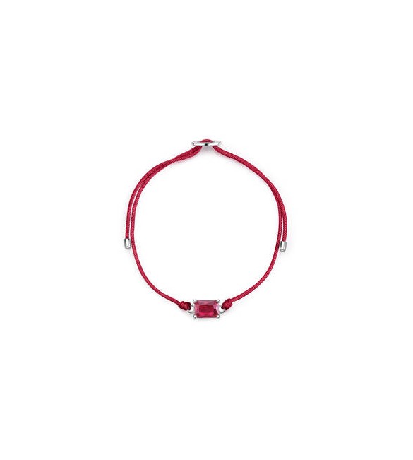 Bracciale Gioielli Fancy by Brosway in argento cordino e zircone rosso fpr110