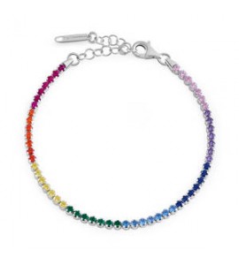 Bracciale Tennis Gioielli Fancy by Brosway in argento zircone multicolore fjr08