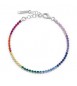 Bracciale Tennis Gioielli Fancy by Brosway in argento zircone multicolore fjr08