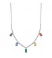 Collana Gioielli Fancy by Brosway in argento zircone multicolore fjr03