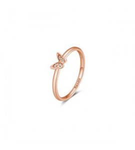 Anello Donna Gioielli Rosato Allegra in argento rosato con farfalla misura 16  RZA024C