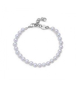 Bracciale Gioielli Sagapò Atlas in acciaio con perle di conchiglia SAT13