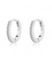 Orecchini Cerchi Gioielli Sagapò Dazzly in acciaio con cristalli chiaro sdz116
