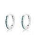 Orecchini Cerchi Gioielli Sagapò Dazzly in acciaio con cristalli emerald sdz120