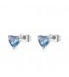 Orecchini Gioielli Sagapò Dazzly in acciaio con cristalli a cuore acquamarina mm 6 sdz98