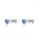 Orecchini Gioielli Sagapò Dazzly in acciaio con cristalli a cuore blu mm 4 sdz106