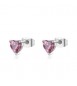 Orecchini Gioielli Sagapò Dazzly in acciaio con cristalli a cuore rosa mm 6 sdz101