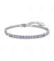 Bracciale Tennis Donna Gioielli Sagapò Dazzly in acciaio con cristalli acquamarina sdz85