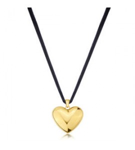 Collana Donna Gioielli Sagapò Stellar in acciaio dorato e velluto con Cuore sse16