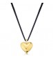 Collana Donna Gioielli Sagapò Stellar in acciaio dorato e velluto con Cuore sse16