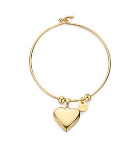 Bracciale Rigido Donna Gioielli Sagapò Stellar in acciaio dorato Cuore sse24