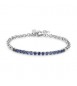 Bracciale Tennis Uomo Gioielli Sagapò Tricky acciaio con cristalli blu stk05
