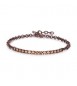 Bracciale Tennis Uomo Gioielli Sagapò Tricky acciaio pvd brown con cristalli coffee stk06