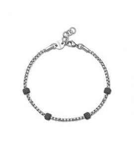 Bracciale Uomo Gioielli Sagapò Ripple in acciaio catena brunito srp86