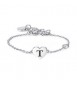 Bracciale Donna Gioielli Sagapò Click in acciaio con Cuore e iniziale T sck136
