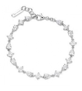 Bracciale Donna Gioielli Fancy by Brosway in argento zircone goccia bianco FIW115
