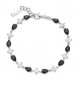 Bracciale Donna Gioielli Fancy by Brosway in argento zircone goccia nero FMB116