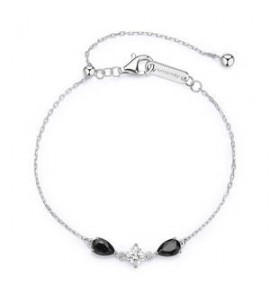 Bracciale Donna Gioielli Fancy by Brosway in argento zircone goccia nero FMB117