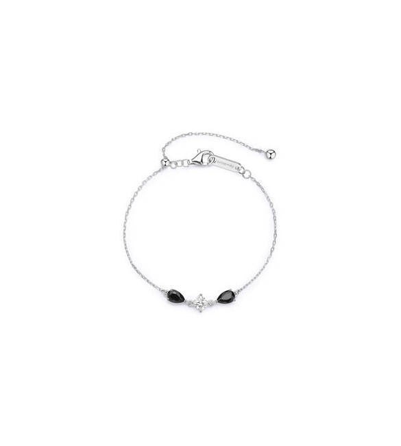Bracciale Donna Gioielli Fancy by Brosway in argento zircone goccia nero FMB117