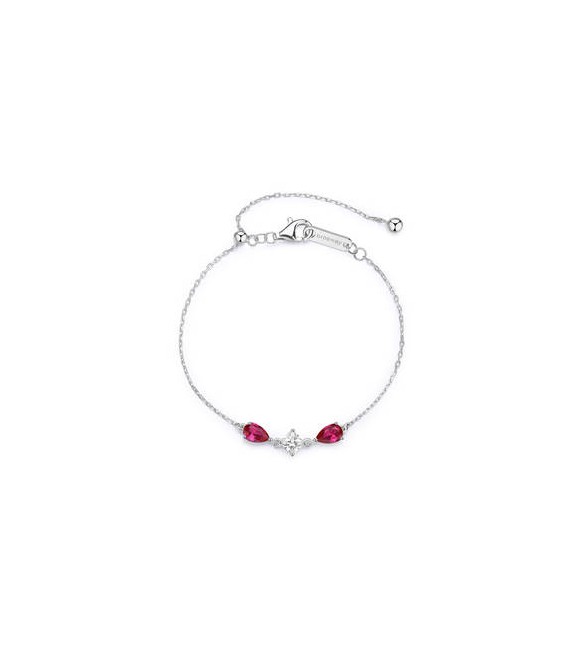 Bracciale Donna Gioielli Fancy by Brosway in argento zircone goccia rosso FPR114