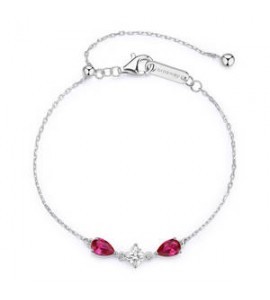 Bracciale Donna Gioielli Fancy by Brosway in argento zircone goccia rosso FPR114