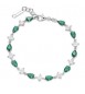 Bracciale Donna Gioielli Fancy by Brosway in argento zircone goccia verde FLG111