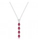 Collana Gioielli Fancy by Brosway in argento 4 zirconi forma goccia rosso fpr112