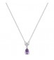 Collana Gioielli Fancy by Brosway in argento zircone forma goccia ametista fmp111