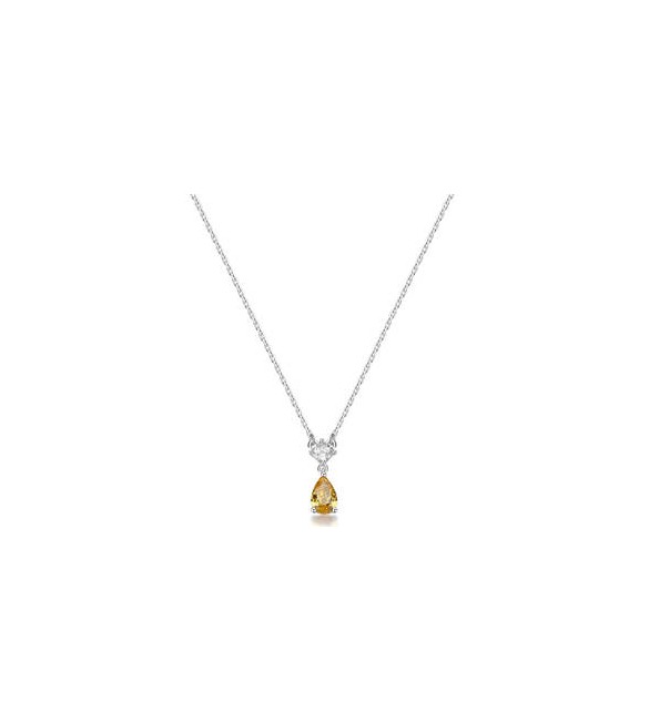 Collana Gioielli Fancy by Brosway in argento zircone forma goccia giallo FEY97