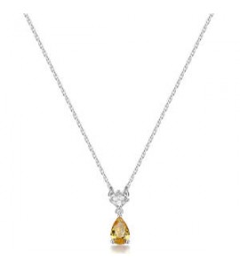 Collana Gioielli Fancy by Brosway in argento zircone forma goccia giallo FEY97