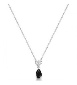 Collana Gioielli Fancy by Brosway in argento zircone forma goccia nero FMB114