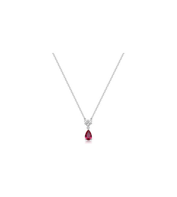 Collana Gioielli Fancy by Brosway in argento zircone forma goccia rosso fpr111