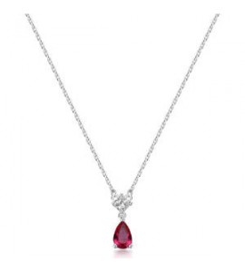 Collana Gioielli Fancy by Brosway in argento zircone forma goccia rosso fpr111