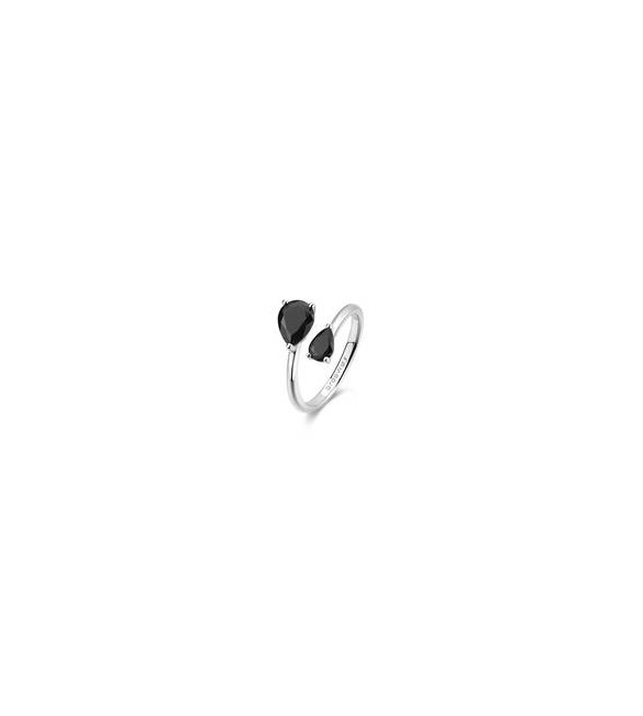 Anello Gioielli Fancy by Brosway in argento zirconi neri misura 16 FMB119C