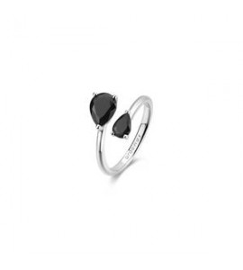 Anello Gioielli Fancy by Brosway in argento zirconi neri misura 16 FMB119C