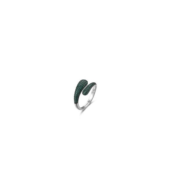 Anello Gioielli Fancy by Brosway in argento zirconi verde smeraldo misura 14 FLG123B