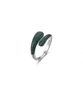Anello Gioielli Fancy by Brosway in argento zirconi verde smeraldo misura 16 FLG123C