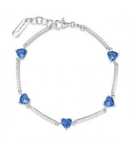 Bracciale Donna Gioielli Fancy by Brosway in argento zircone cuore blu FFB115