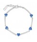 Bracciale Donna Gioielli Fancy by Brosway in argento zircone cuore blu FFB115
