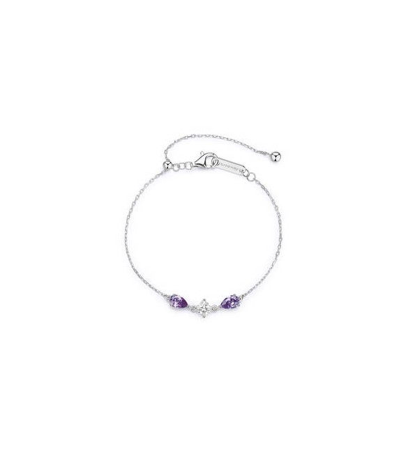 Bracciale Donna Gioielli Fancy by Brosway in argento zircone goccia ametista FMP114