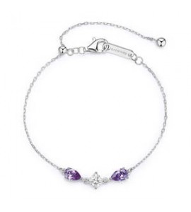 Bracciale Donna Gioielli Fancy by Brosway in argento zircone goccia ametista FMP114