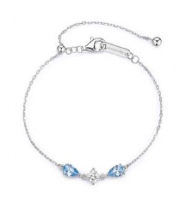 Bracciale Donna Gioielli Fancy by Brosway in argento zircone goccia azzurro FCL111