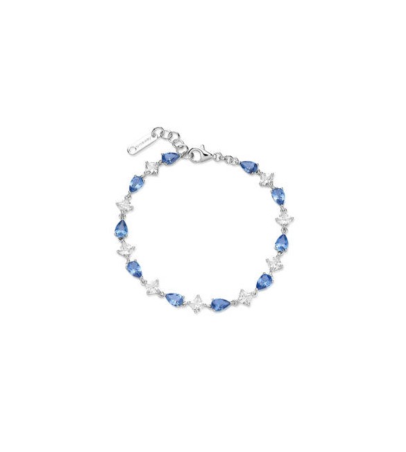 Bracciale Donna Gioielli Fancy by Brosway in argento zircone goccia blu FFB111