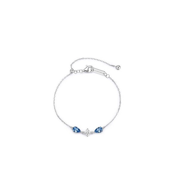 Bracciale Donna Gioielli Fancy by Brosway in argento zircone goccia blu FFB112
