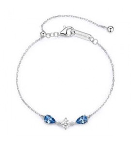 Bracciale Donna Gioielli Fancy by Brosway in argento zircone goccia blu FFB112