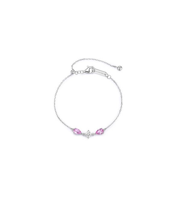 Bracciale Donna Gioielli Fancy by Brosway in argento zircone goccia rosa FVP113