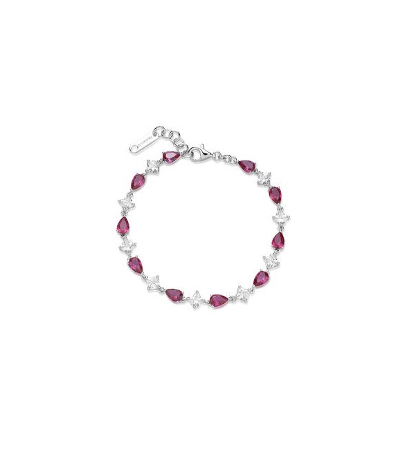 Bracciale Donna Gioielli Fancy by Brosway in argento zircone goccia rosso FPR113