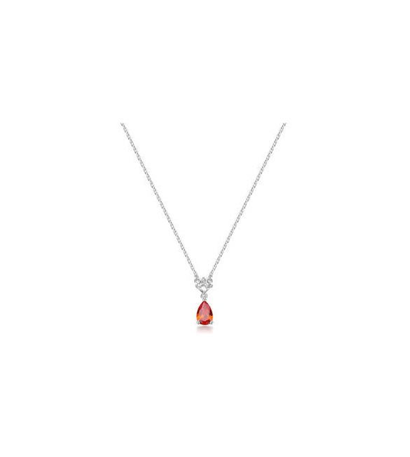 Collana Gioielli Fancy by Brosway in argento zircone forma goccia arancione FVO24