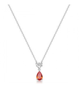 Collana Gioielli Fancy by Brosway in argento zircone forma goccia arancione FVO24